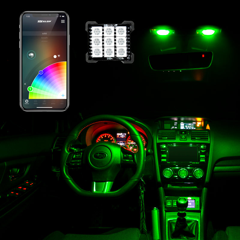 XK Glow RGB Festoon LED Panel XKchrome Bluetooth App Controlled Dome Bulb-Light Accessories and Wiring-XKGLOW