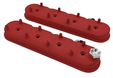 Load image into Gallery viewer, Granatelli 96-22 GM LS Tall Valve Cover w/Integral Angled Coil Mounts - Red Wrinkle (Pair) Granatelli Motor Sports