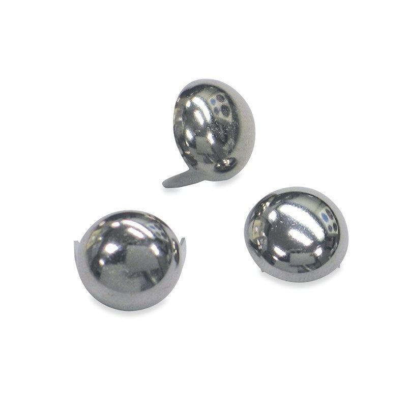 Mustang Studs 12.5mm (Bag of 20) - Chrome Mustang Motorcycle