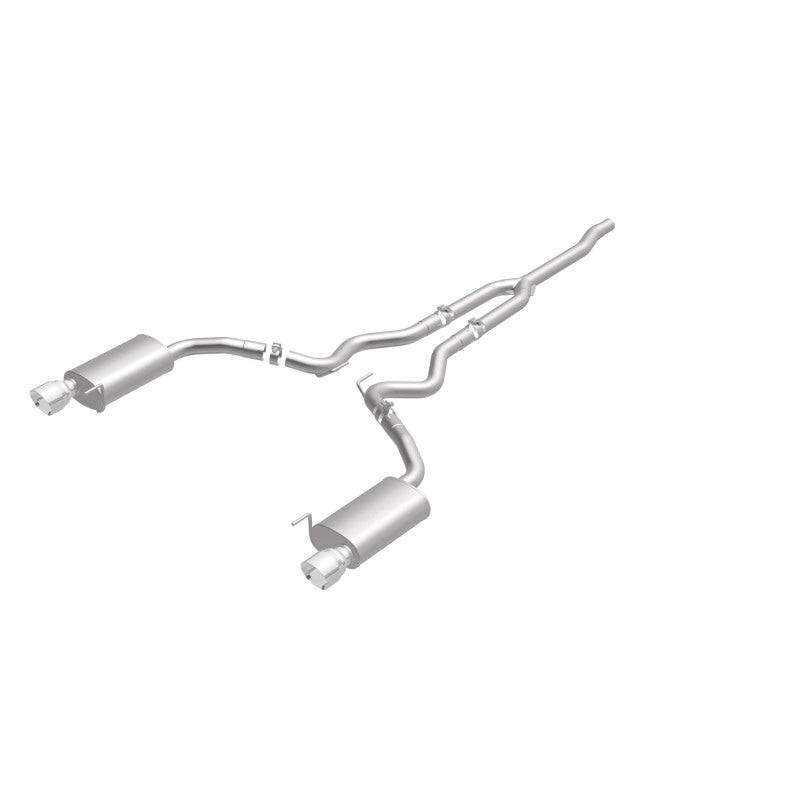 MagnaFlow Cat Back, SS, 2.5in, Street, Dual Split Polished 4.5in Tips 2015 Ford Mustang Ecoboost Magnaflow