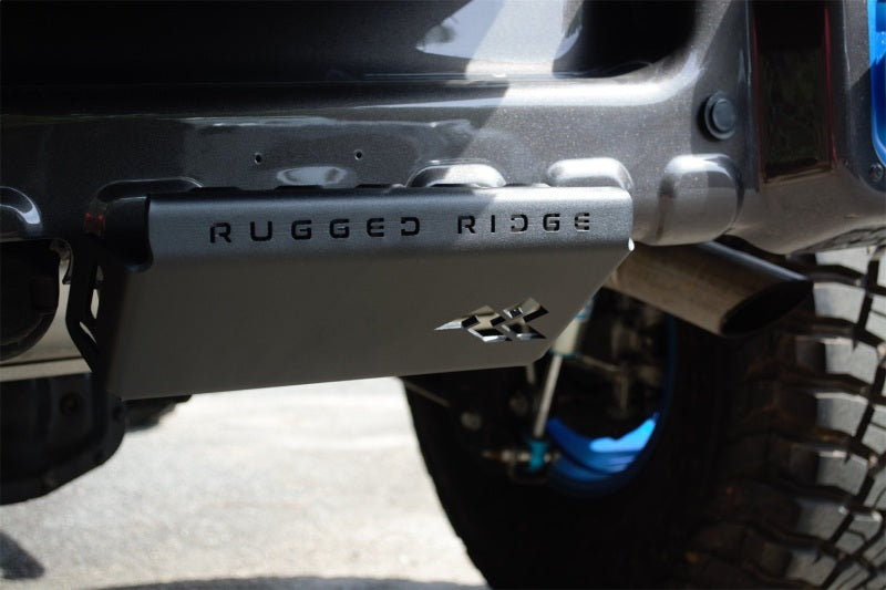 Rugged Ridge 07-23 Jeep Wrangler JK/JKU/JL/JLU & 20-23 Gladiator Hitch Skid Plate 2in. Rec - Tex Blk Rugged Ridge