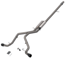 Load image into Gallery viewer, QTP 14-18 Chevy Silverado 1500 4.8L/5.3L EC/CC SB 304SS Screamer Cat-Back Rear Exit w/4.5in Blk Tips QTP