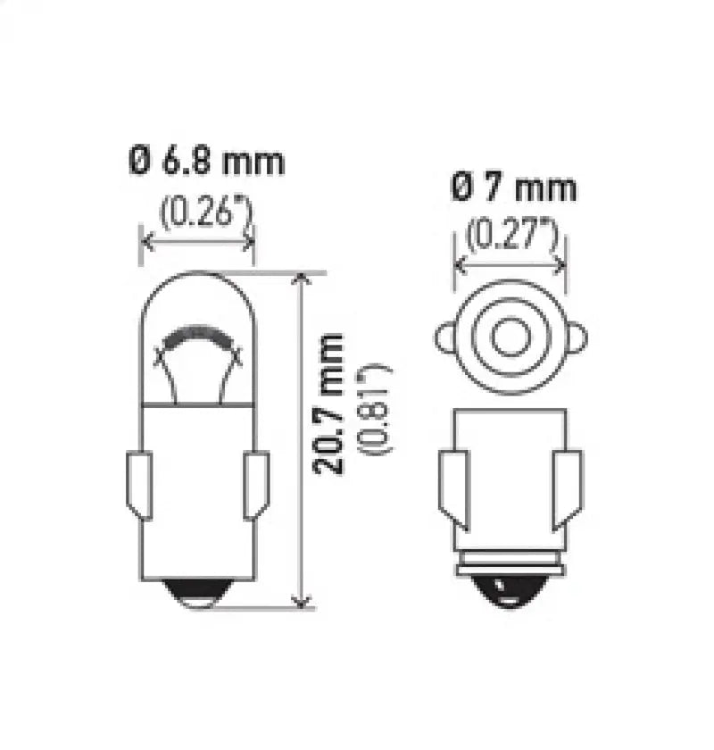 Hella Bulb 3899 24V 3W BA7s T2 Hella