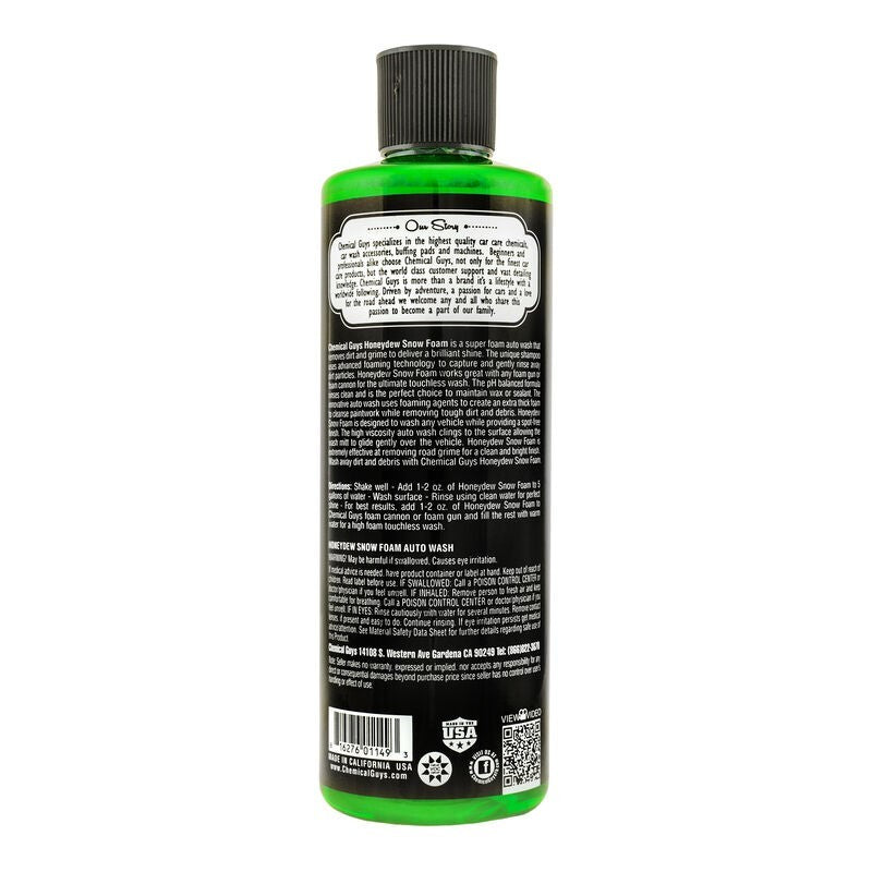 Chemical Guys Honeydew Snow Foam Auto Wash Cleansing Shampoo - 16oz Chemical Guys