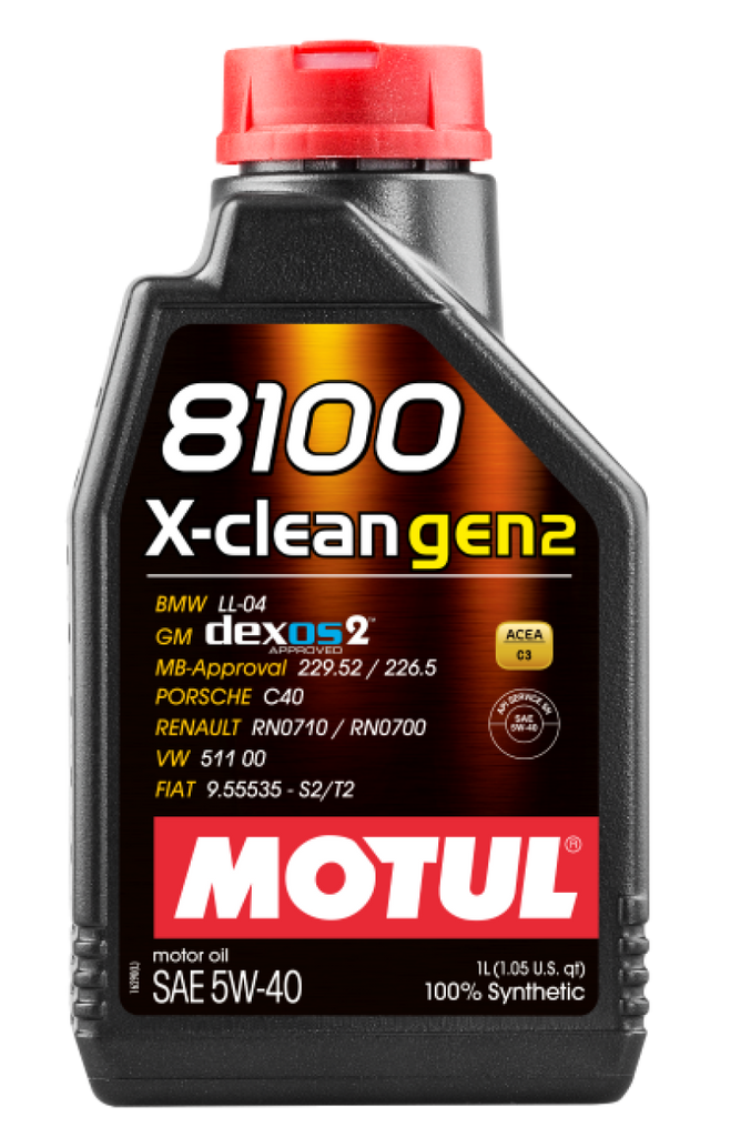Motul 1L Synthetic Engine Oil 8100 X-CLEAN Gen 2 5W40 Motul