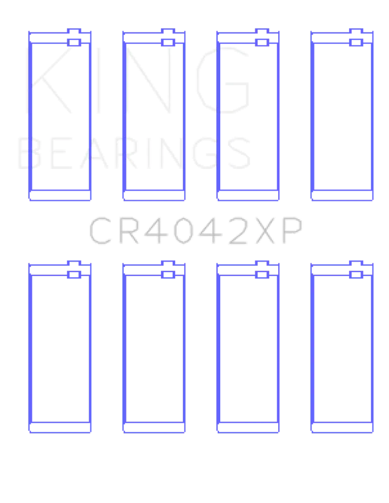 King BMW M40/M42/M43/M44 1.6L/1.8L/1.9L (Size .026) Connecting Rod Bearings (Set of 4) King Engine Bearings