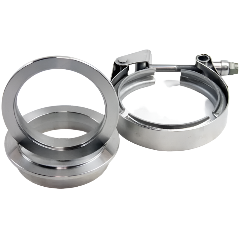 Granatelli 3.5in Mild Steel Mating Male to Female Flanges w/V-Band Clamp Granatelli Motor Sports