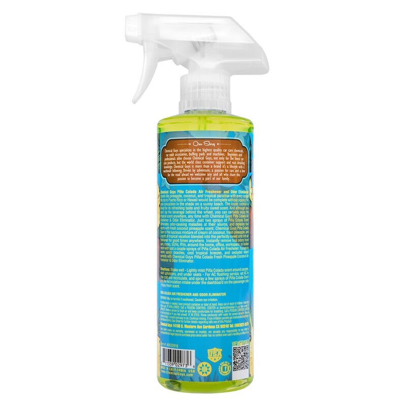 Chemical Guys Pina Colada Air Freshener & Odor Eliminator - 16oz - Chemical Guys CHGAIR22916