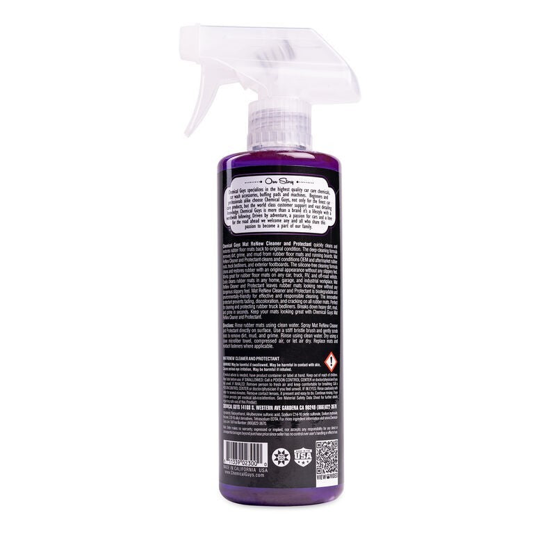 Chemical Guys Mat ReNew Rubber + Vinyl Floor Mat Cleaner & Protectant - 16oz - Chemical Guys CHGCLD_700_16