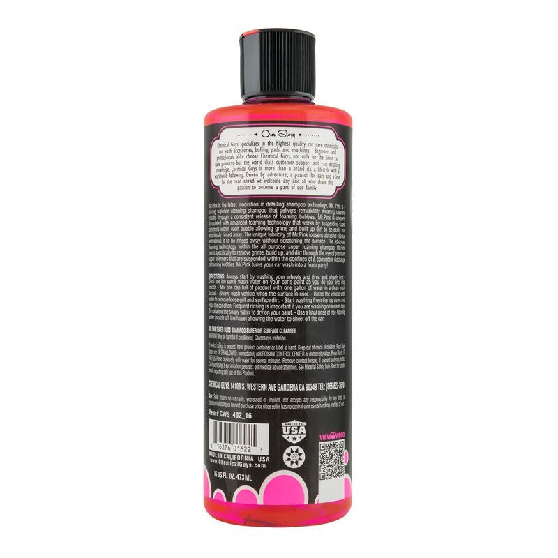 Chemical Guys Mr. Pink Super Suds Shampoo & Superior Surface Cleaning Soap - 16oz - Chemical Guys CHGCWS_402_16