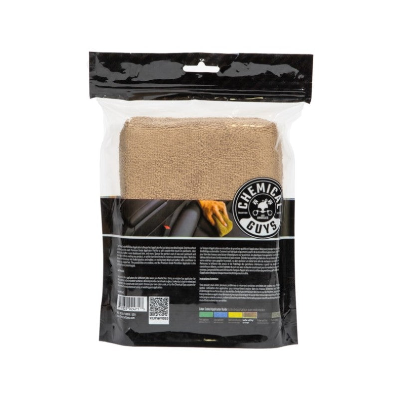 Chemical Guys Workhorse Microfiber Applicator - 5in x 3in x 1.5in - Tan - 2 Pack - Chemical Guys CHGMIC28402