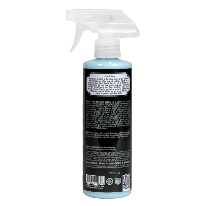 Chemical Guys Sprayable Leather Cleaner & Conditioner In One - 16oz - Chemical Guys CHGSPI_103_16