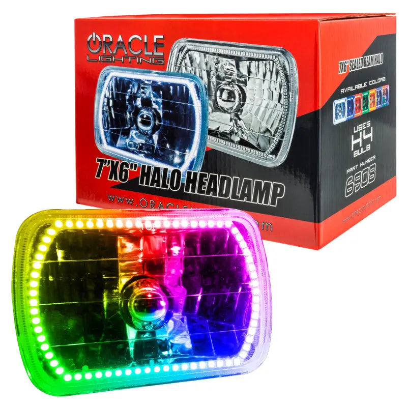 Oracle Pre-Installed Lights 7x6 IN. Sealed Beam - ColorSHIFT Halo ORACLE Lighting