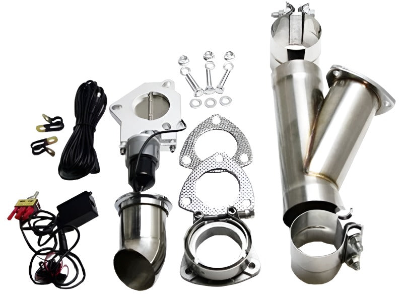 Granatelli 2.25in Stainless Steel Electronic Exhaust Cutout w/Slip Fit/Band Clamp Granatelli Motor Sports