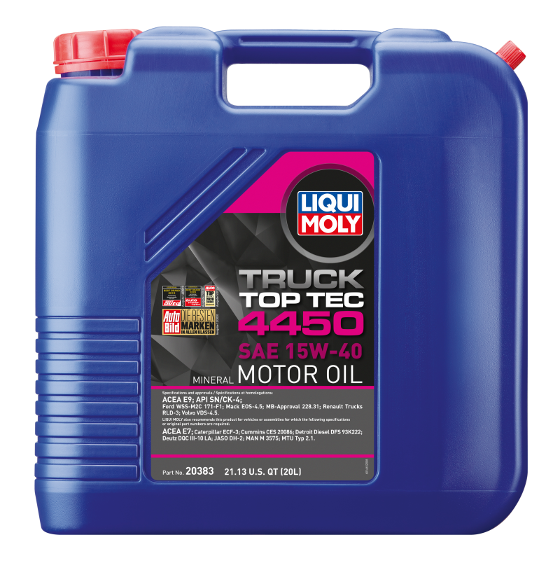 LIQUI MOLY 20L Top Tec Truck 4450 Motor Oil SAE 15W40 LIQUI MOLY
