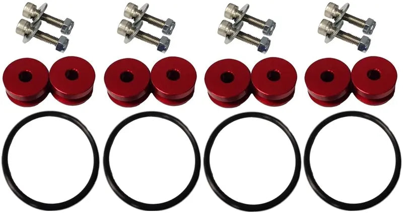 Torque Solution Billet Bumper Quick Release Kit Combo (Red): Universal Torque Solution
