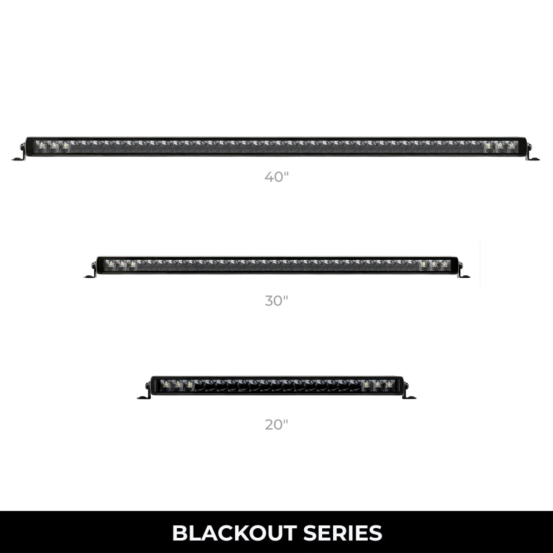 Go Rhino Xplor Blackout Series Sgl Row LED Light Bar (Surface/Threaded Stud Mount) 20.5in. - Blk Go Rhino