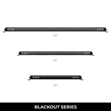 Load image into Gallery viewer, Go Rhino Xplor Blackout Series Sgl Row LED Light Bar (Side/Track Mount) 31.5in. - Blk Go Rhino