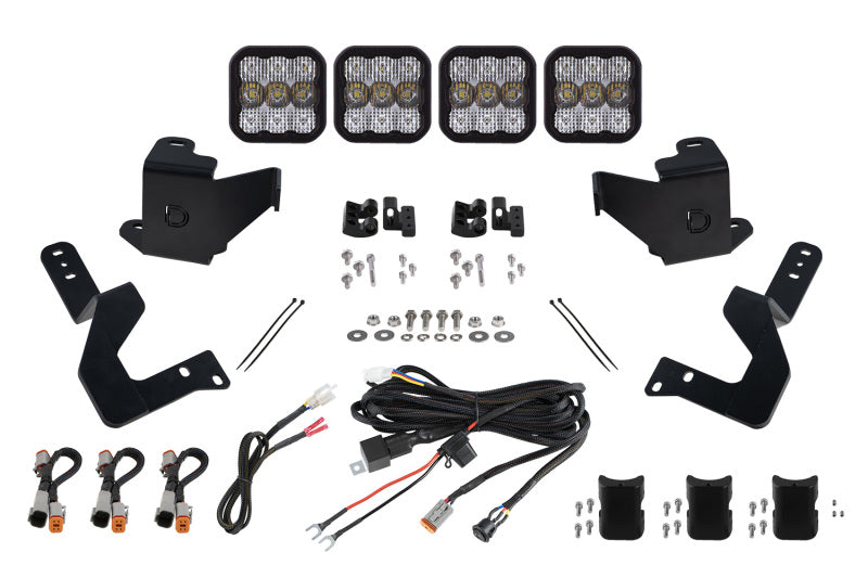 Diode Dynamics 2022 Toyota Tundra SS5 Grille CrossLink Lightbar Kit - Pro White Combo Diode Dynamics