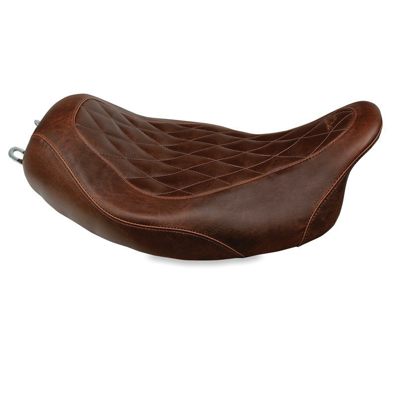 Mustang 97-07 Harley Rd King,06-07 Str Glide,00-05 Eagle Tripper Solo Seat - Brown Mustang Motorcycle