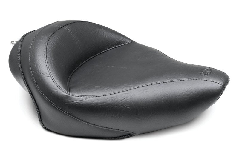 Mustang 04-21 Harley Sportster 3.3 GAL Wide Touring Solo Seat - Black Mustang Motorcycle