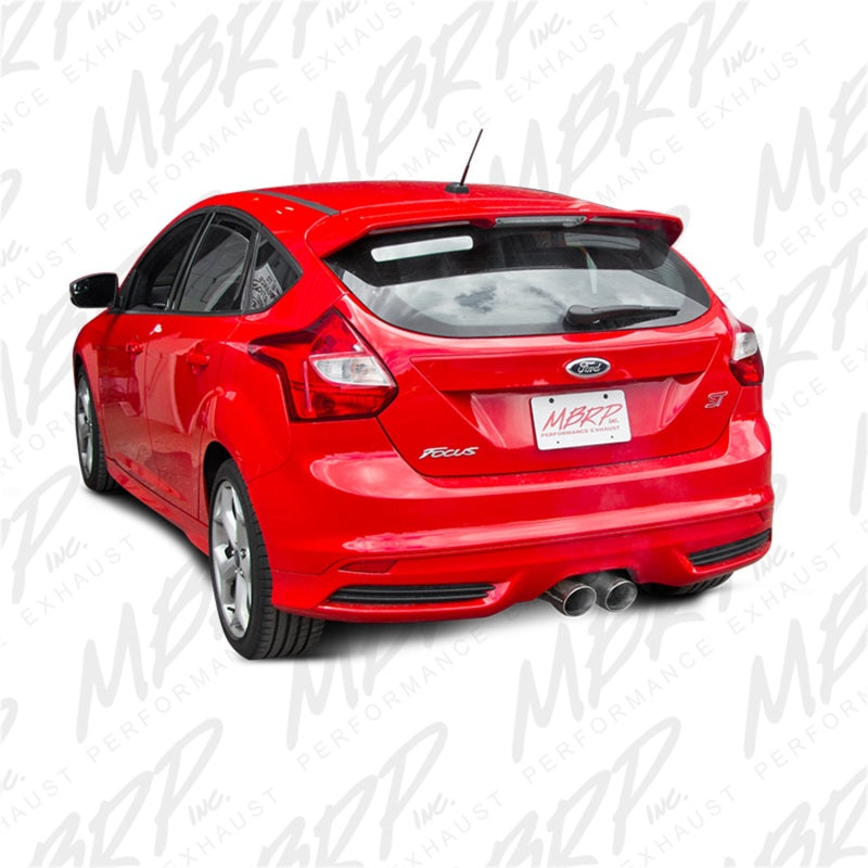 MBRP 13-14 Ford Focus ST 2.0L EcoBoost Dual Center Outlet T304 3in Cat Back-Catback-MBRP-882963118639-