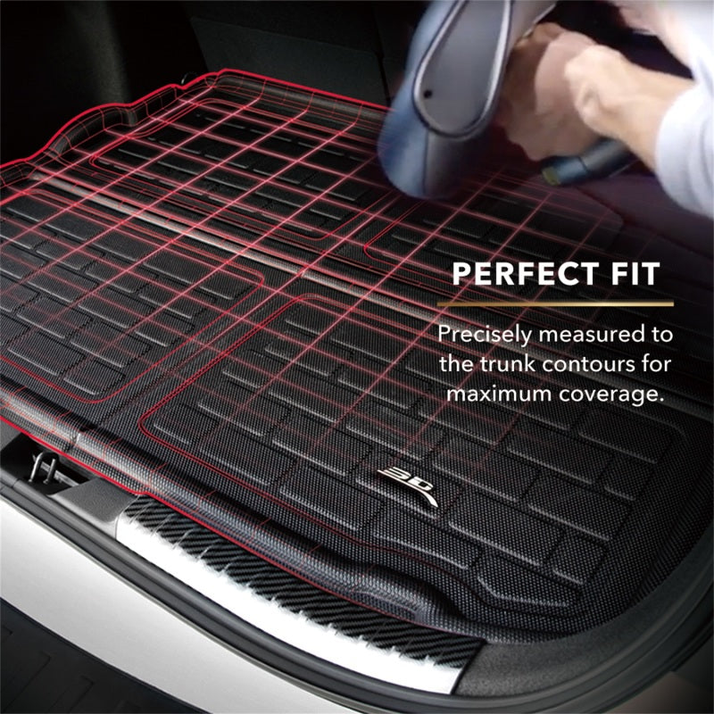 3D MAXpider 21-23 Tesla Model Y Kagu Cross Fold Cargo Liner - Black-Floor Mats - Rubber-3D MAXpider-190204056184-