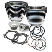 Load image into Gallery viewer, S&amp;S Cycle 07-17 BT 106in Big Bore Cylinder Kit - Wrinkle Black S&amp;S Cycle