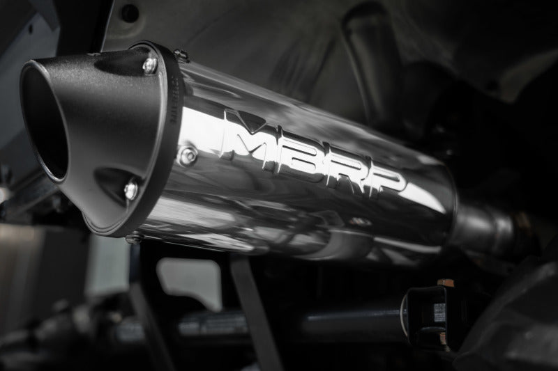 MBRP 2015 Polaris Hawkeye 325/Sportsman ETX 5in Single Slip-On Performance Series Exhaust - Black Ops Auto Works