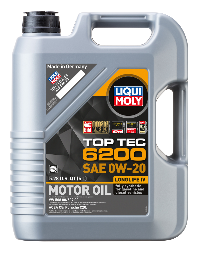 LIQUI MOLY 5L Top Tec 6200 Motor Oil SAE 0W20 LIQUI MOLY