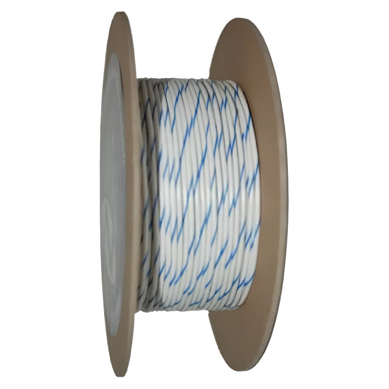 NAMZ OEM Color Primary Wire 100ft. Spool 18g - White/Blue Stripe NAMZ