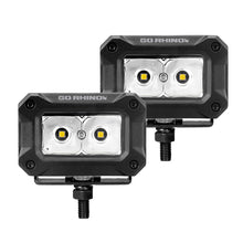 Load image into Gallery viewer, Go Rhino Xplor Bright Series Rectangle LED Spot Light Kit (Surface/Thread Stud Mnt) 3x2 - Blk (Pair) Go Rhino
