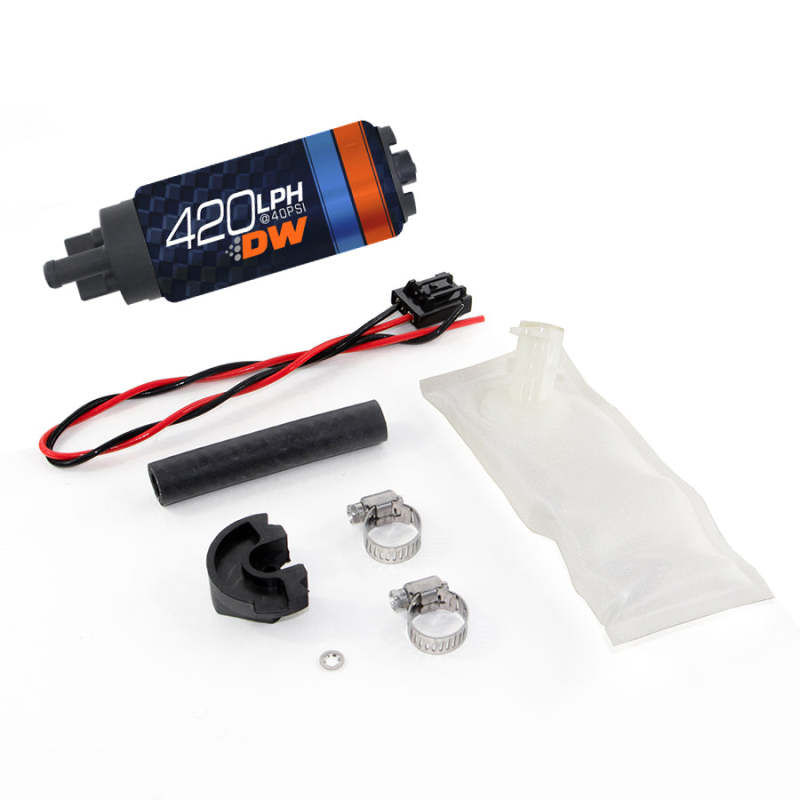 Deatschwerks DW420 Series 420lph In-Tank Fuel Pump w/ Install Kit For 94-02 Nissan S14/S15-Fuel Pumps-DeatschWerks-00887753542472-