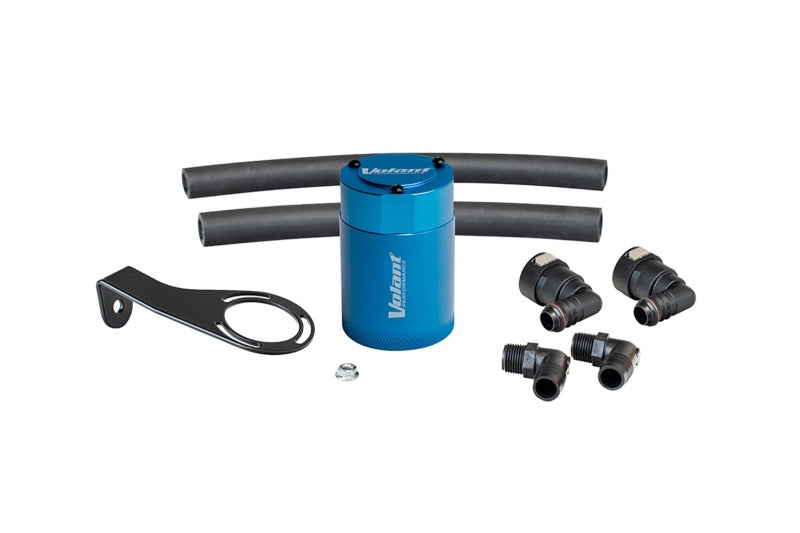 Volant 21-23 Ford Bronco 2.7L Turbo Auto 3oz Aluminum Oil Catch Can w/Mounting Bracket - Blue Volant