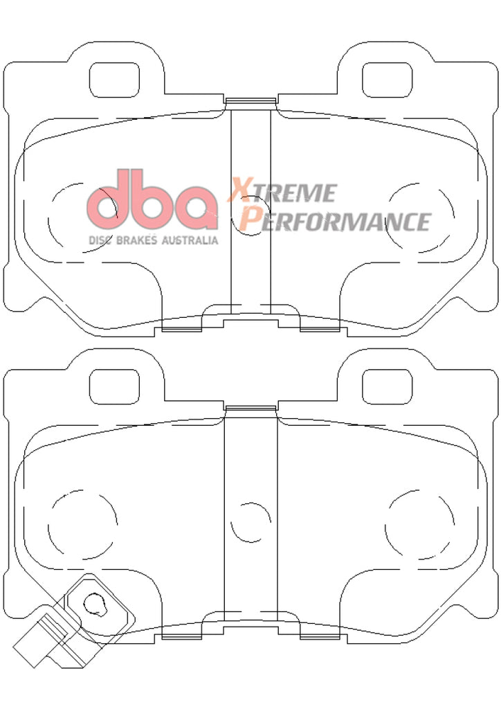 DBA 2009+ Nissan 370Z XP Extreme Performance Rear Brake Pads - DBA DB2401XP