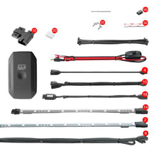 Load image into Gallery viewer, XK Glow Tube + 18xPods Million Color XKCHROME App Controlled Offroad UTV Kit 2x24In Tube + 14x12In-Light Accessories and Wiring-XKGLOW