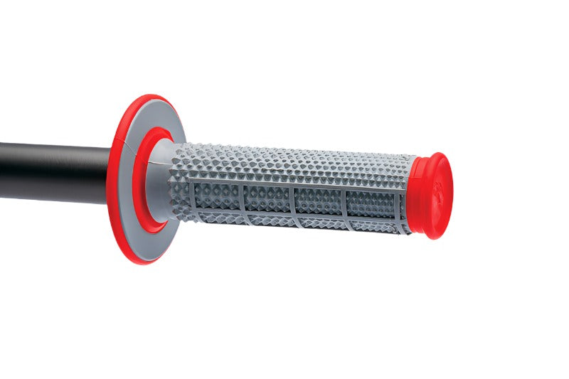 Renthal MX Dual Compound Grips Tapered 1/2 Waffle - Grey/ Red - Black Ops Auto Works