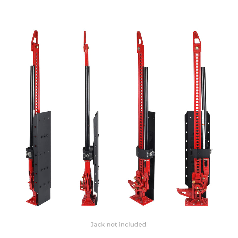 Go Rhino XRS/SRM 4-CORE Clamp Mount Kit for Hi-Lift Jack - Tex. Blk (No Drill) Go Rhino