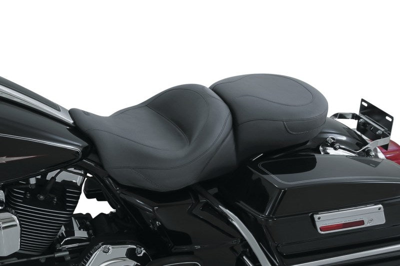 Mustang 08-21 Harley Electra Glide Std, Rd Glide, Rd King, Street Glide Touring 1PC Seat - Black Mustang Motorcycle