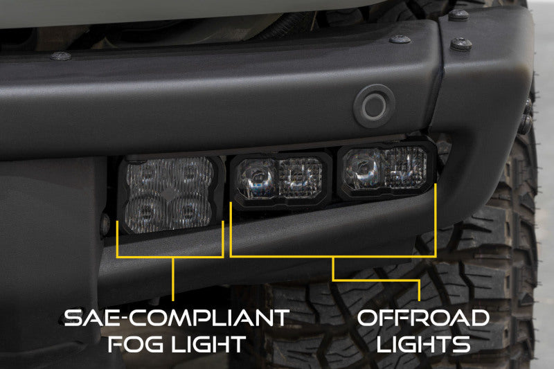 Diode Dynamics 21-Up Ford Bronco Stage Series Fog Pocket Kit - Yellow Max-Fog Lights-Diode Dynamics-691025930832-