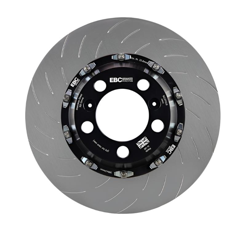 EBC Racing 2012+ Tesla Model S 2 Piece Floating Conversion SG Racing Front Rotors-Brake Rotors - 2 Piece-EBC-889668209624-