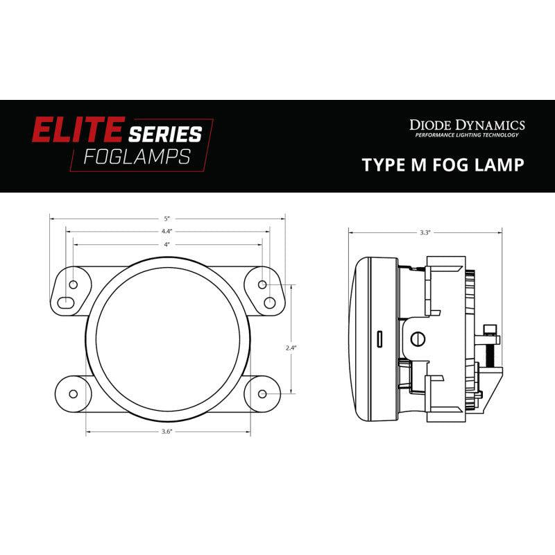 Diode Dynamics DD5130P Elite Foglamp Type M White (pair) - Diode Dynamics DD5130P