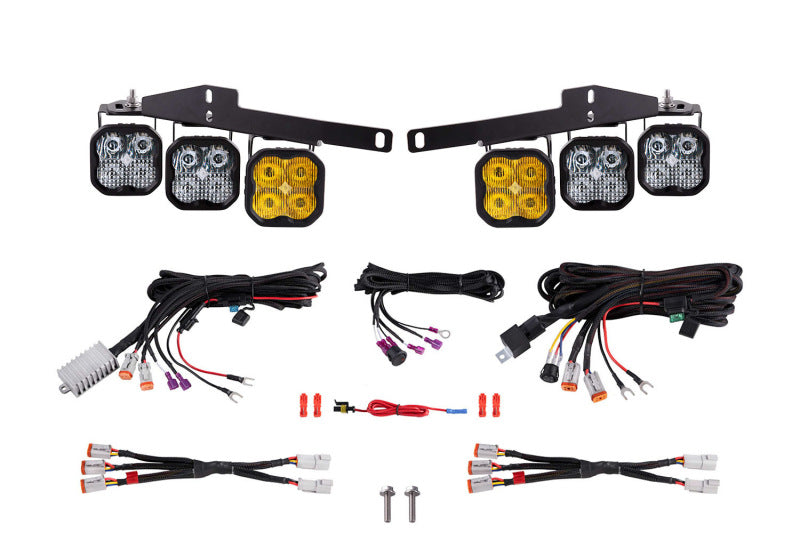Diode Dynamics DD6366 SS3 LED Fog Light Kit for 2017-2020 Ford Raptor, Yellow Pro - Diode Dynamics DD6366