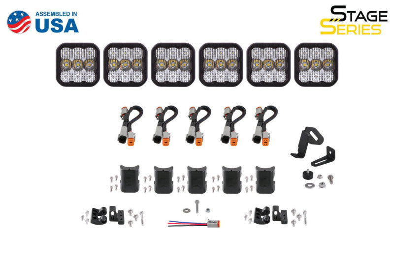 Diode Dynamics DD6798 SS5 Sport Universal CrossLink 6-Pod Lightbar White Combo - Diode Dynamics DD6798