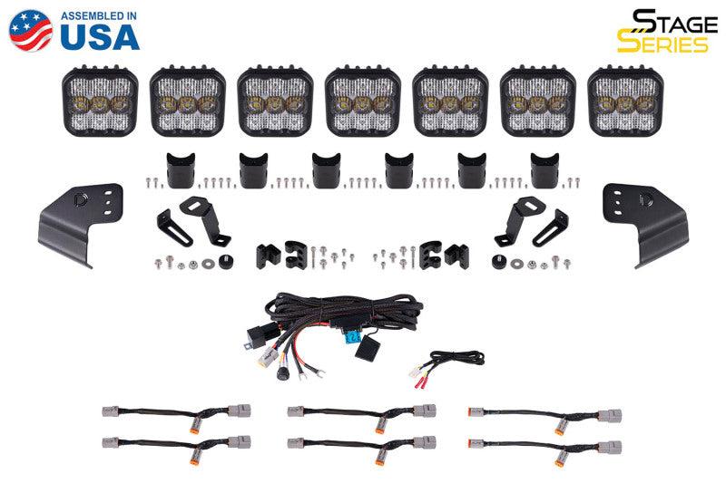 Diode Dynamics DD7232 Bronco SS5 Sport CrossLink Windshield White Combo Lightbar Kit - Diode Dynamics DD7232
