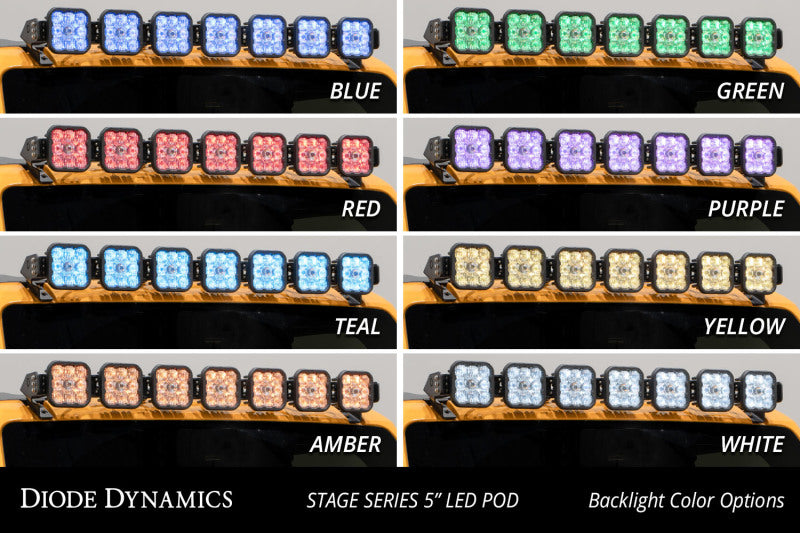 Diode Dynamics DD7232 Bronco SS5 Sport CrossLink Windshield White Combo Lightbar Kit - Diode Dynamics DD7232