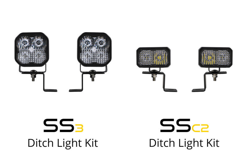 Diode Dynamics DD7371 Stage Series Backlit Ditch Light Kit for 2021-2026 Ford F-150, SS3 Pro White Combo - Diode Dynamics DD7
