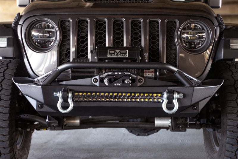 DV8 Offroad 07-23 Jeep Wrangler JK/JL & Gladiator JT FS-1 Series Stubby Front Bumper-Bumpers - Steel-DV8 Offroad