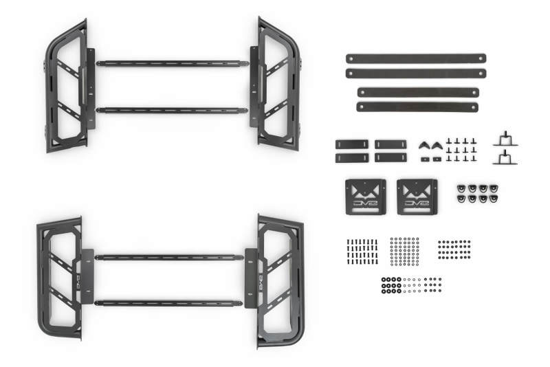 DV8 Offroad 07-23 Toyota Tundra / 09-23 Ford F150 Raptor MTO Series Bed Rack - 2pc Adj.-Bed Racks-DV8 Offroad