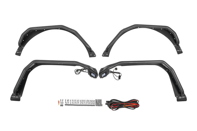 DV8 Offroad 18-23 Jeep Wrangler JL Spec Series Tube Fenders DV8 Offroad